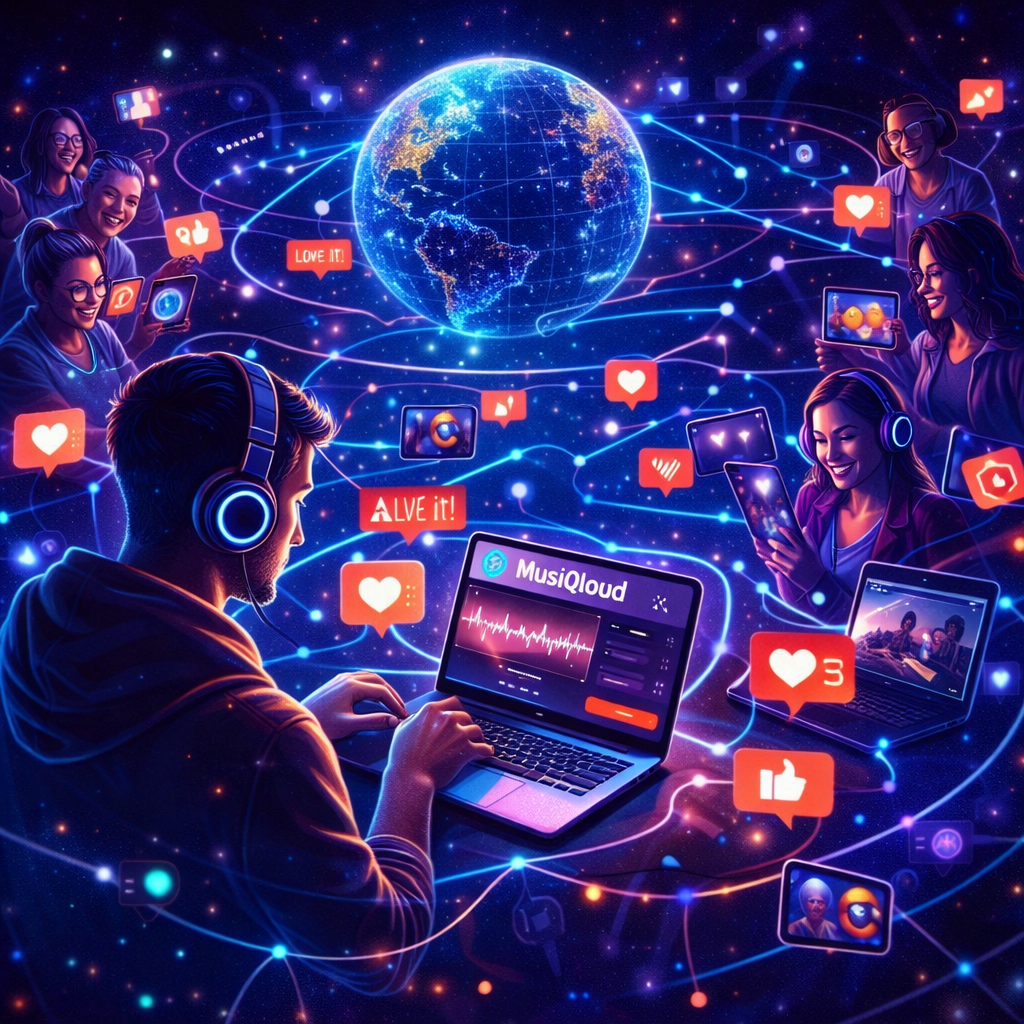 Global online music community connecting artists and fans